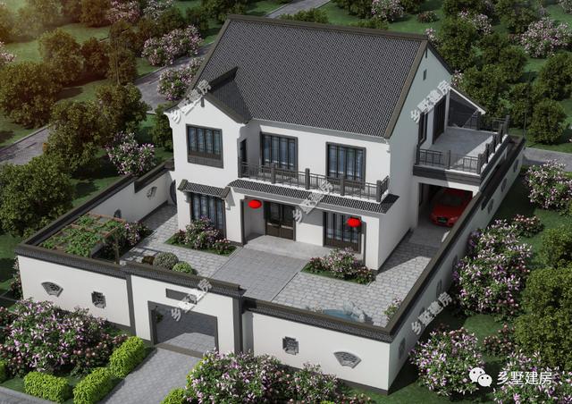 中國最受歡迎的中式別墅設計圖，這套中式別墅實在耐看，風韻猶存