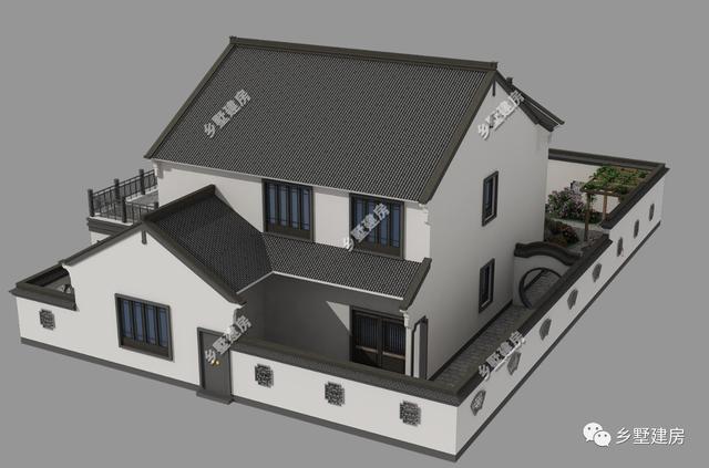 中國最受歡迎的中式別墅設計圖，這套中式別墅實在耐看，風韻猶存