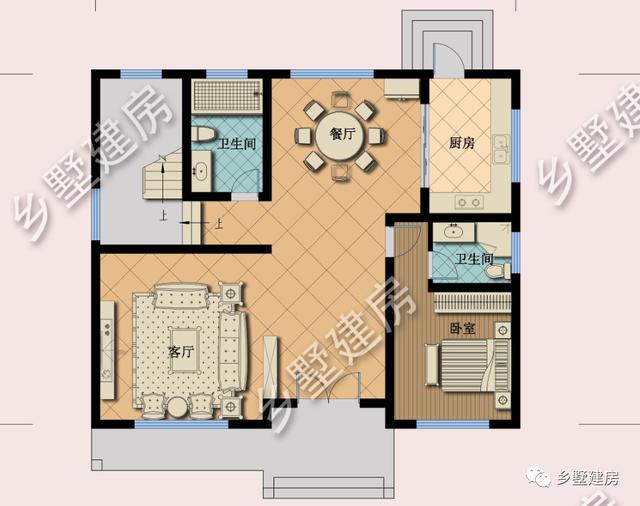 這棟簡歐風(fēng)二層小別墅設(shè)計(jì)圖，別墅外立面色調(diào)純潔、簡約，造價(jià)只要24萬