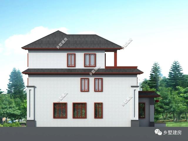 新中式四合院設(shè)計圖，卻有傳統(tǒng)的黛瓦白墻，真是讓人過目不忘的農(nóng)村別墅