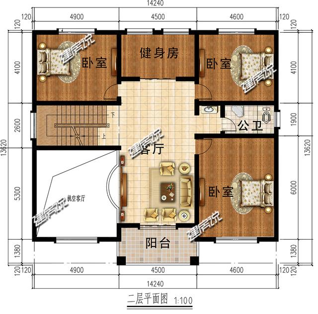 我有一棟漂亮的中式別墅設計圖，要和你分享，圖紙收藏開春就建房