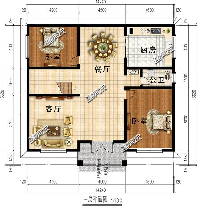 我有一棟漂亮的中式別墅設計圖，要和你分享，圖紙收藏開春就建房