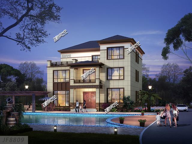 我有一棟漂亮的中式別墅設計圖，要和你分享，圖紙收藏開春就建房