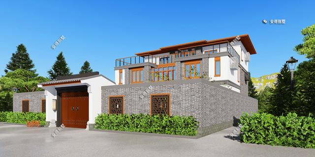 新中式三層別墅設計圖，戶型實用、外觀精美、施工簡單！