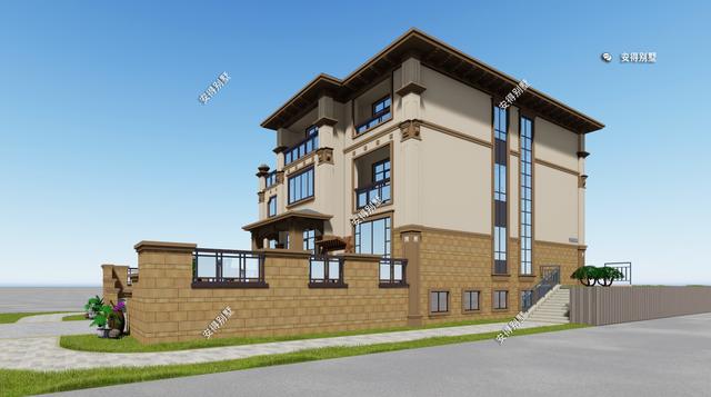 歐式別墅設(shè)計(jì)圖，這款解決了地勢高差問題的，好看實(shí)用簡直帥呆了！