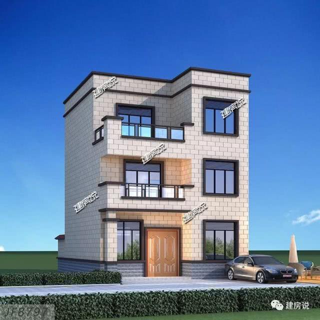 經典別墅設計圖，面寬僅8米，也能建實用好房，讓你風光返鄉(xiāng)