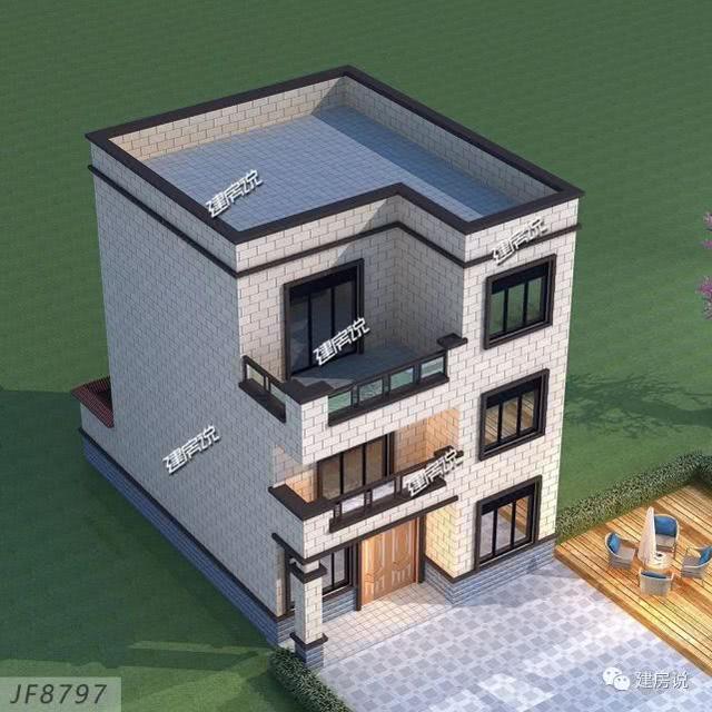 經典別墅設計圖，面寬僅8米，也能建實用好房，讓你風光返鄉(xiāng)