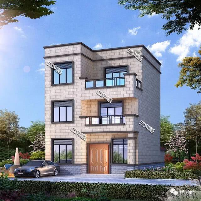 經典別墅設計圖，面寬僅8米，也能建實用好房，讓你風光返鄉(xiāng)