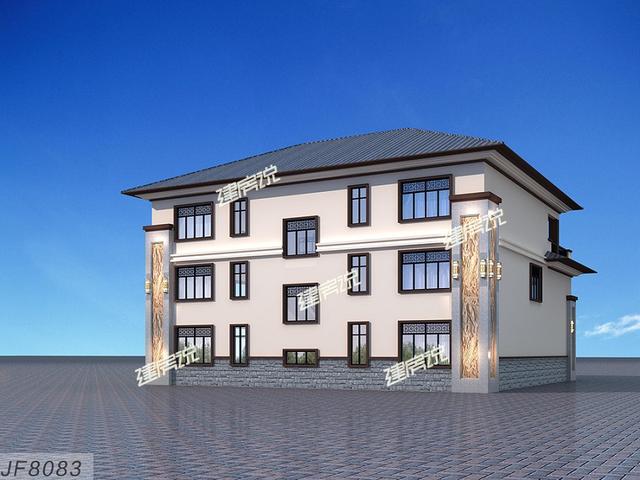 新中式別墅設(shè)計(jì)圖，溫州20多歲小伙，花100萬建了棟，把福建人比下去了