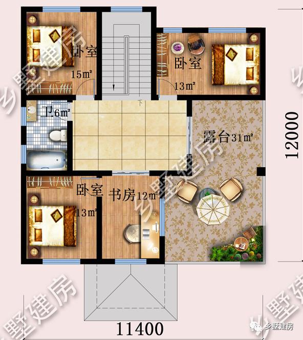 農(nóng)村三層自建別墅設(shè)計(jì)圖，車庫+套房+雙露臺，從此開啟品質(zhì)幸福生活！