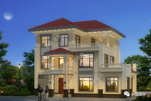 農(nóng)村三層自建別墅設(shè)計(jì)圖，車庫+套房+雙露臺，從此開啟品質(zhì)幸福生活！