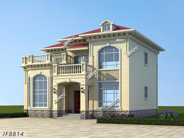 美式二層別墅設(shè)計(jì)圖，四川大叔28萬建了棟別墅，驚艷全村，簡直比四川妹子還火辣