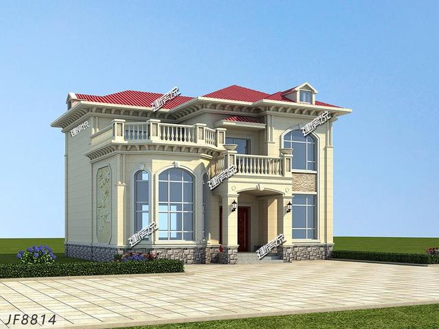 美式二層別墅設(shè)計(jì)圖，四川大叔28萬建了棟別墅，驚艷全村，簡直比四川妹子還火辣