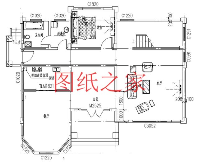 開間15米的三層別墅設(shè)計圖，美觀大氣、舒適實用，造價50萬左右！