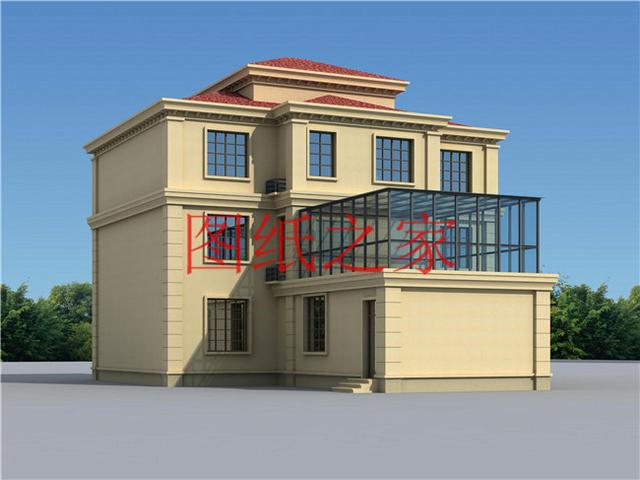 開間15米的三層別墅設(shè)計圖，美觀大氣、舒適實用，造價50萬左右！