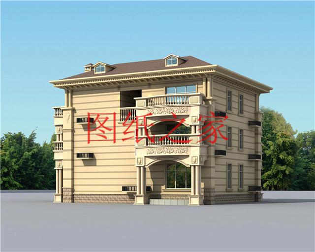 開間15米的三層別墅設(shè)計圖，美觀大氣、舒適實用，造價50萬左右！