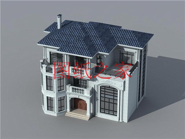 開間15米的三層別墅設(shè)計圖，美觀大氣、舒適實用，造價50萬左右！