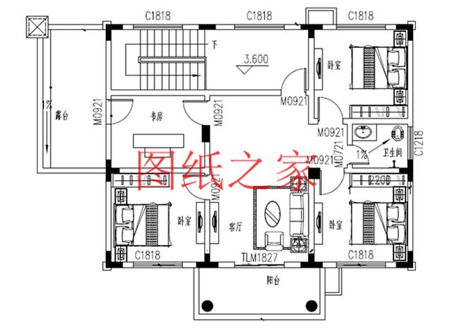 110平米的二層別墅設計圖，開間13米造價只要20萬，非常經濟實惠！