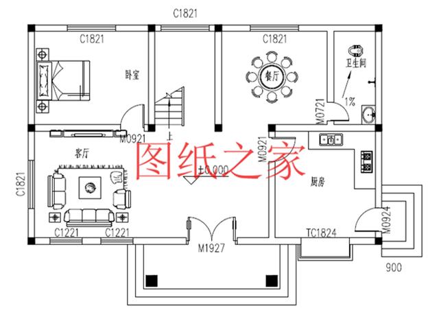 110平米的二層別墅設計圖，開間13米造價只要20萬，非常經濟實惠！