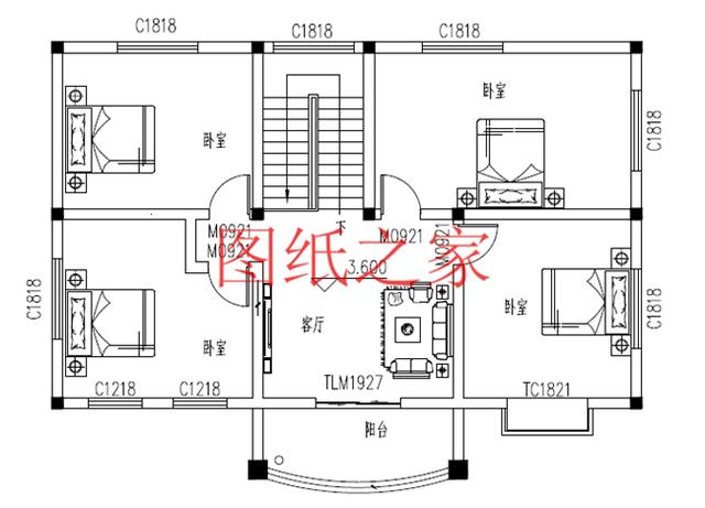110平米的二層別墅設計圖，開間13米造價只要20萬，非常經濟實惠！