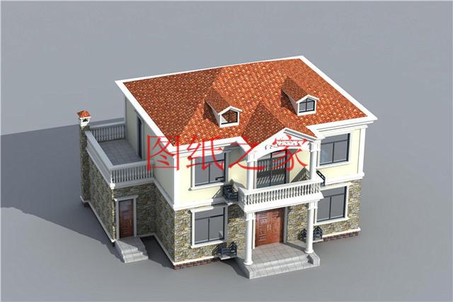 110平米的二層別墅設計圖，開間13米造價只要20萬，非常經濟實惠！