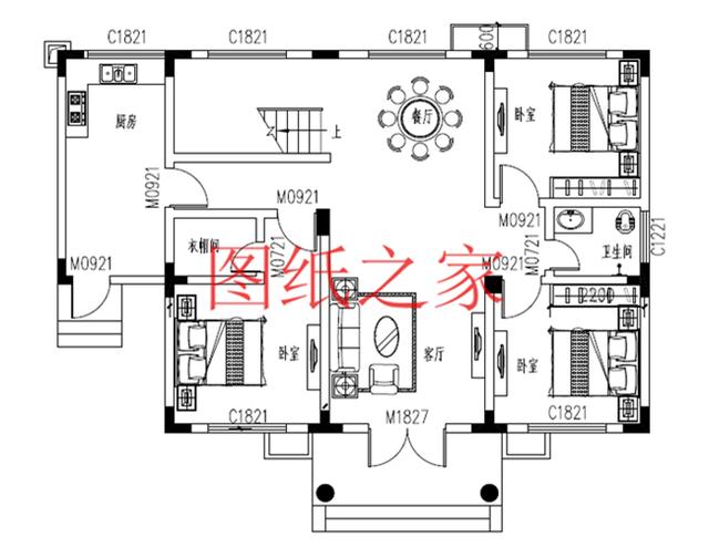 110平米的二層別墅設計圖，開間13米造價只要20萬，非常經濟實惠！