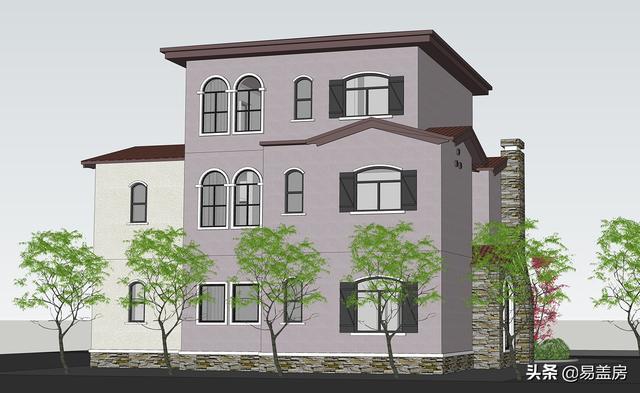 52萬浙江歐式別墅設計圖，空間通透，自住同時也能出租，農(nóng)村建一棟真合適