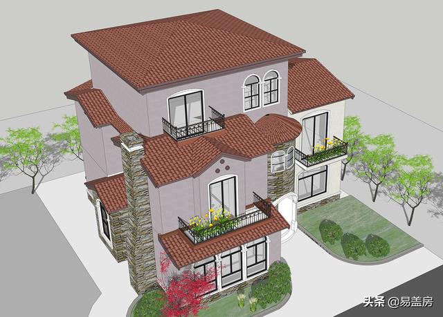 52萬浙江歐式別墅設計圖，空間通透，自住同時也能出租，農(nóng)村建一棟真合適