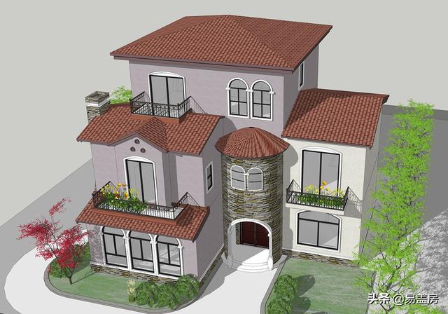 52萬浙江歐式別墅設計圖，空間通透，自住同時也能出租，農(nóng)村建一棟真合適