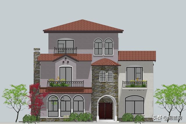 52萬浙江歐式別墅設計圖，空間通透，自住同時也能出租，農(nóng)村建一棟真合適