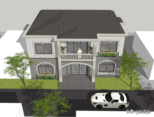 長沙2層歐式別墅設(shè)計圖，宅基地小也不怕！小體量也有大空間