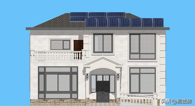 歐式別墅設(shè)計(jì)圖，河北農(nóng)村39萬建起，有露臺(tái)可停車，室內(nèi)輪椅使用沒問題，真舒服