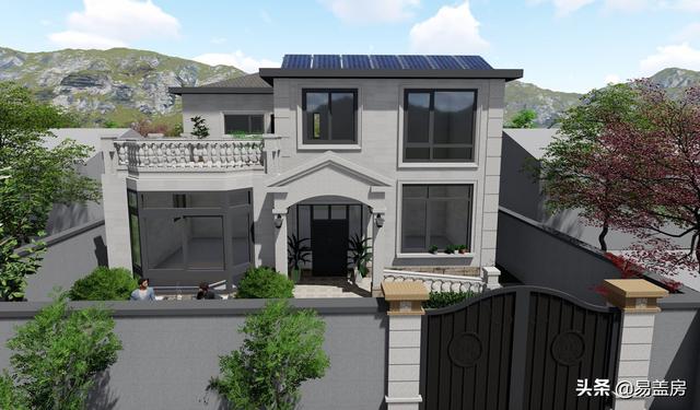 歐式別墅設(shè)計(jì)圖，河北農(nóng)村39萬建起，有露臺(tái)可停車，室內(nèi)輪椅使用沒問題，真舒服