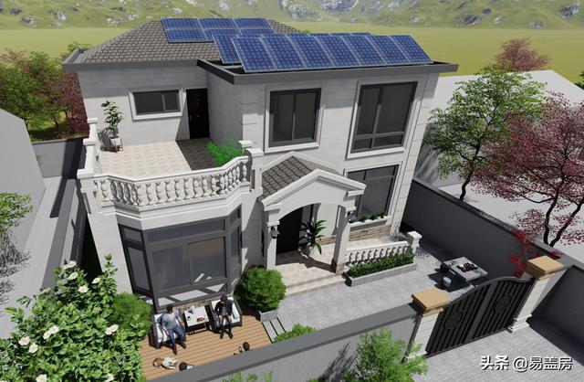 歐式別墅設(shè)計(jì)圖，河北農(nóng)村39萬建起，有露臺(tái)可停車，室內(nèi)輪椅使用沒問題，真舒服