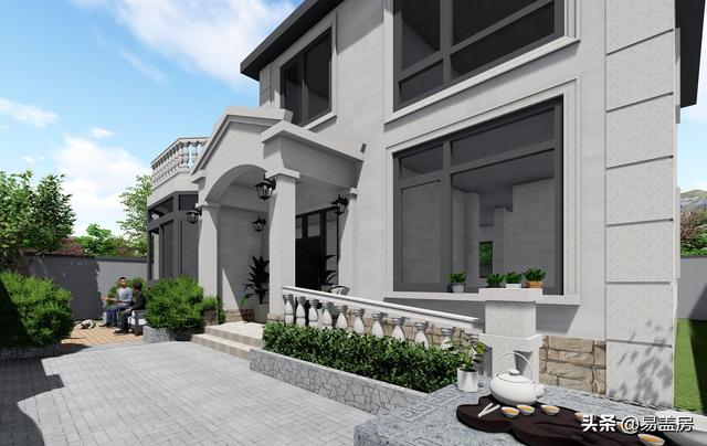 歐式別墅設(shè)計(jì)圖，河北農(nóng)村39萬建起，有露臺(tái)可停車，室內(nèi)輪椅使用沒問題，真舒服