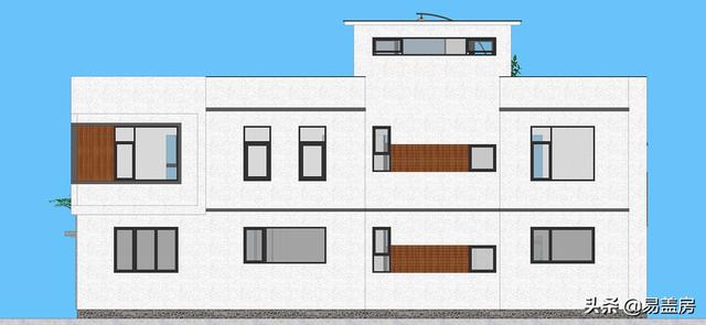 農(nóng)村別墅設(shè)計(jì)圖，平屋頂帶庭院，北京現(xiàn)代小院通透開(kāi)闊，老人都稱贊