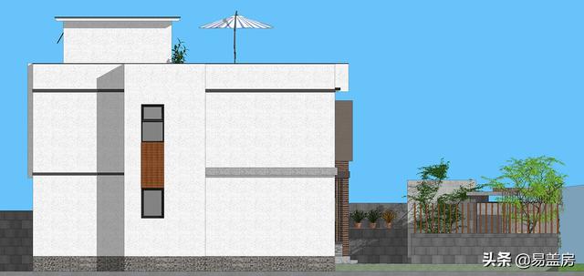 農(nóng)村別墅設(shè)計(jì)圖，平屋頂帶庭院，北京現(xiàn)代小院通透開(kāi)闊，老人都稱贊