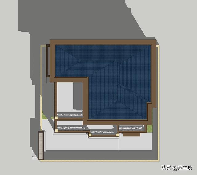 河南農村大氣新中式別墅設計圖，3露臺7臥室庭院實用，60萬建成村內最美