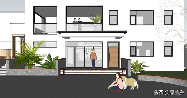 現(xiàn)代別墅設(shè)計(jì)圖，56萬帶車庫佛堂，開敞設(shè)計(jì)大氣十足，還有屋頂隔熱！