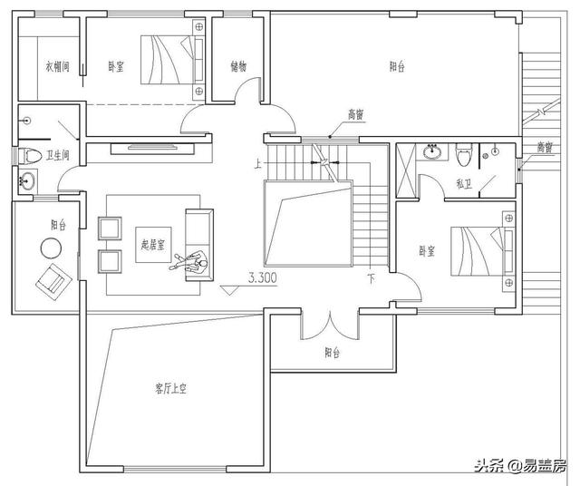 現(xiàn)代別墅設(shè)計(jì)圖，56萬帶車庫佛堂，開敞設(shè)計(jì)大氣十足，還有屋頂隔熱！
