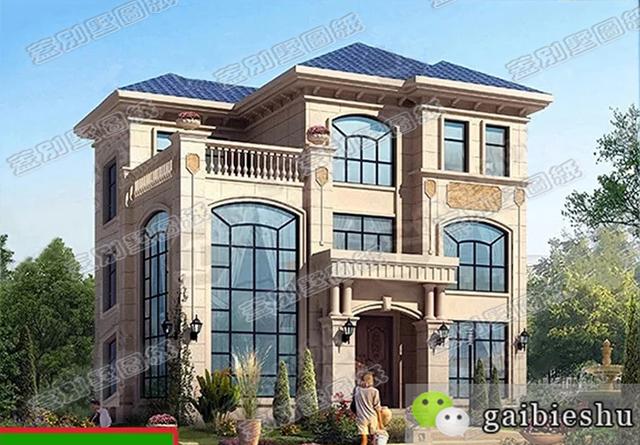 三層11×10米帶挑空客廳農(nóng)村別墅全套設計施工圖