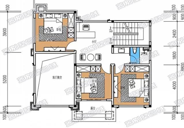 三層11×10米帶挑空客廳農(nóng)村別墅全套設計施工圖