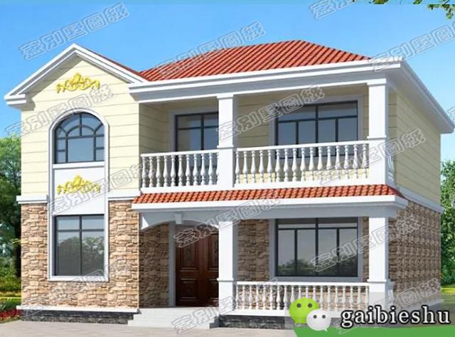 11×9米20萬帶走廊+套間農村簡單實用二層自建房設計圖推薦