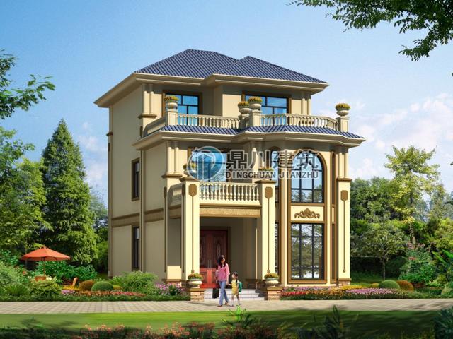 面寬8米建三層別墅設(shè)計(jì)圖，5室4廳帶堂屋造價(jià)才27萬(wàn)，大氣不輸百萬(wàn)別墅