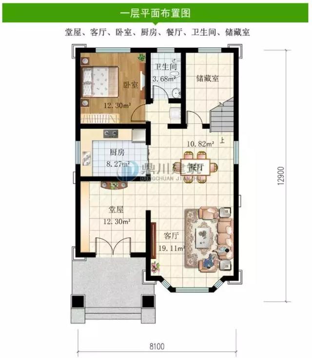 面寬8米建三層別墅設(shè)計(jì)圖，5室4廳帶堂屋造價(jià)才27萬(wàn)，大氣不輸百萬(wàn)別墅