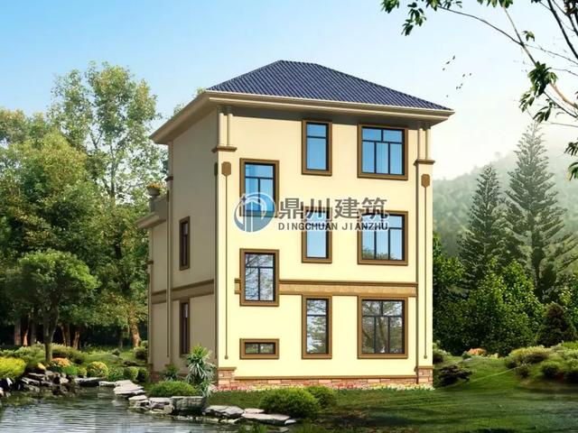 面寬8米建三層別墅設(shè)計(jì)圖，5室4廳帶堂屋造價(jià)才27萬(wàn)，大氣不輸百萬(wàn)別墅