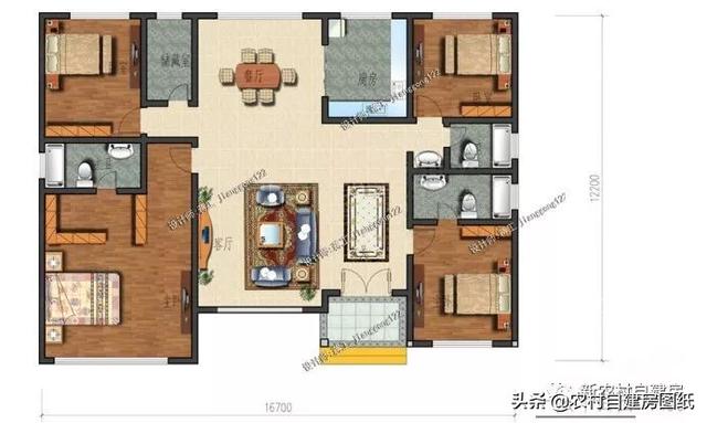 幾款一層養(yǎng)老別墅設計圖，造型簡單，造價經(jīng)濟，簡單實用