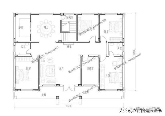 幾款一層養(yǎng)老別墅設計圖，造型簡單，造價經(jīng)濟，簡單實用
