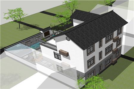 2024年新款中式風(fēng)格農(nóng)村三層別墅設(shè)計(jì)圖，外觀好，空間大