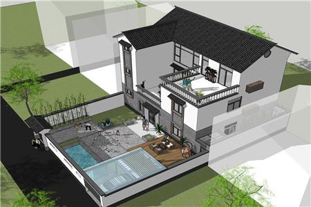 2024年新款中式風(fēng)格農(nóng)村三層別墅設(shè)計(jì)圖，外觀好，空間大